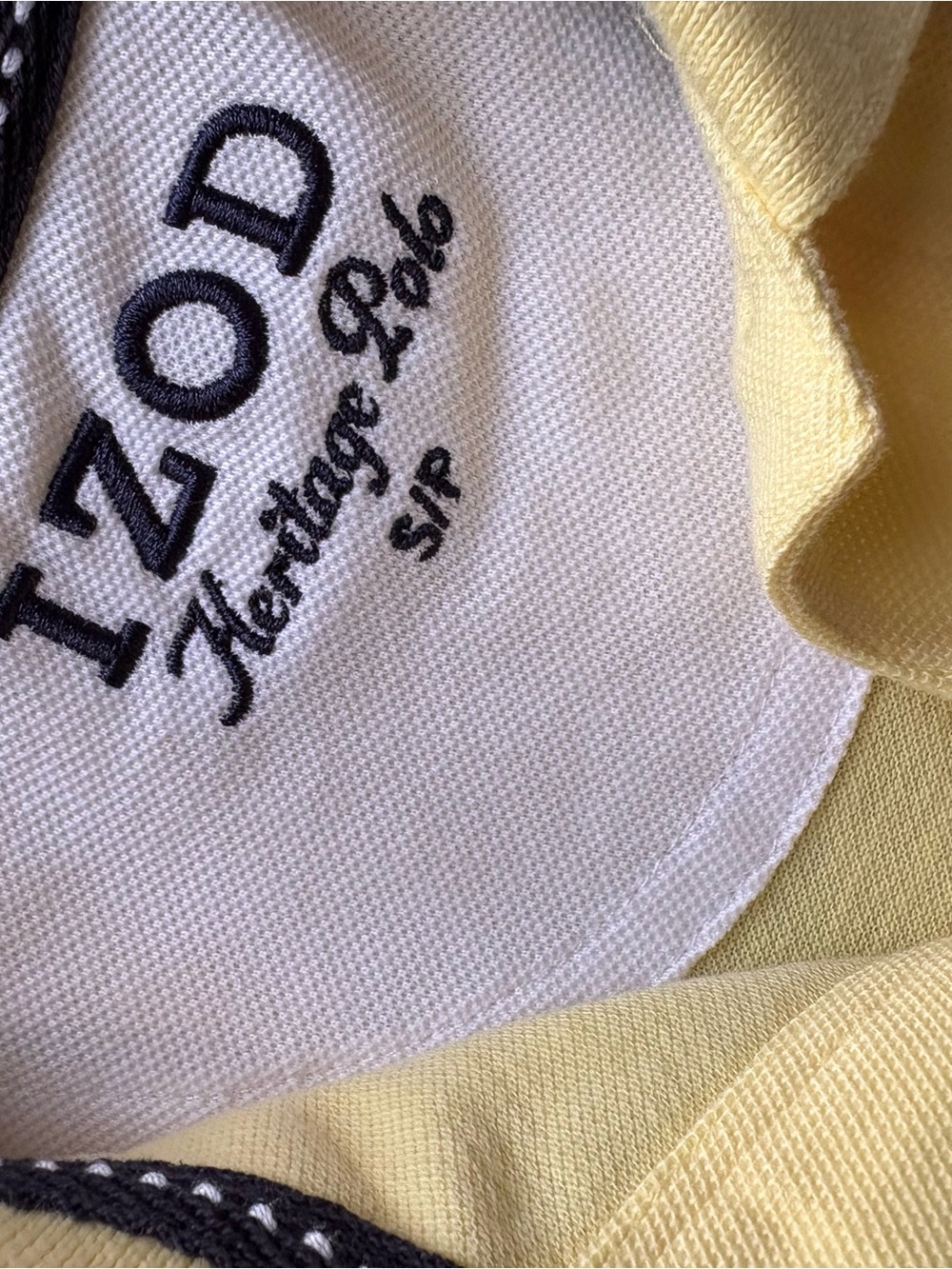 Izod Pale Yellow Polo with Embroidered Logo